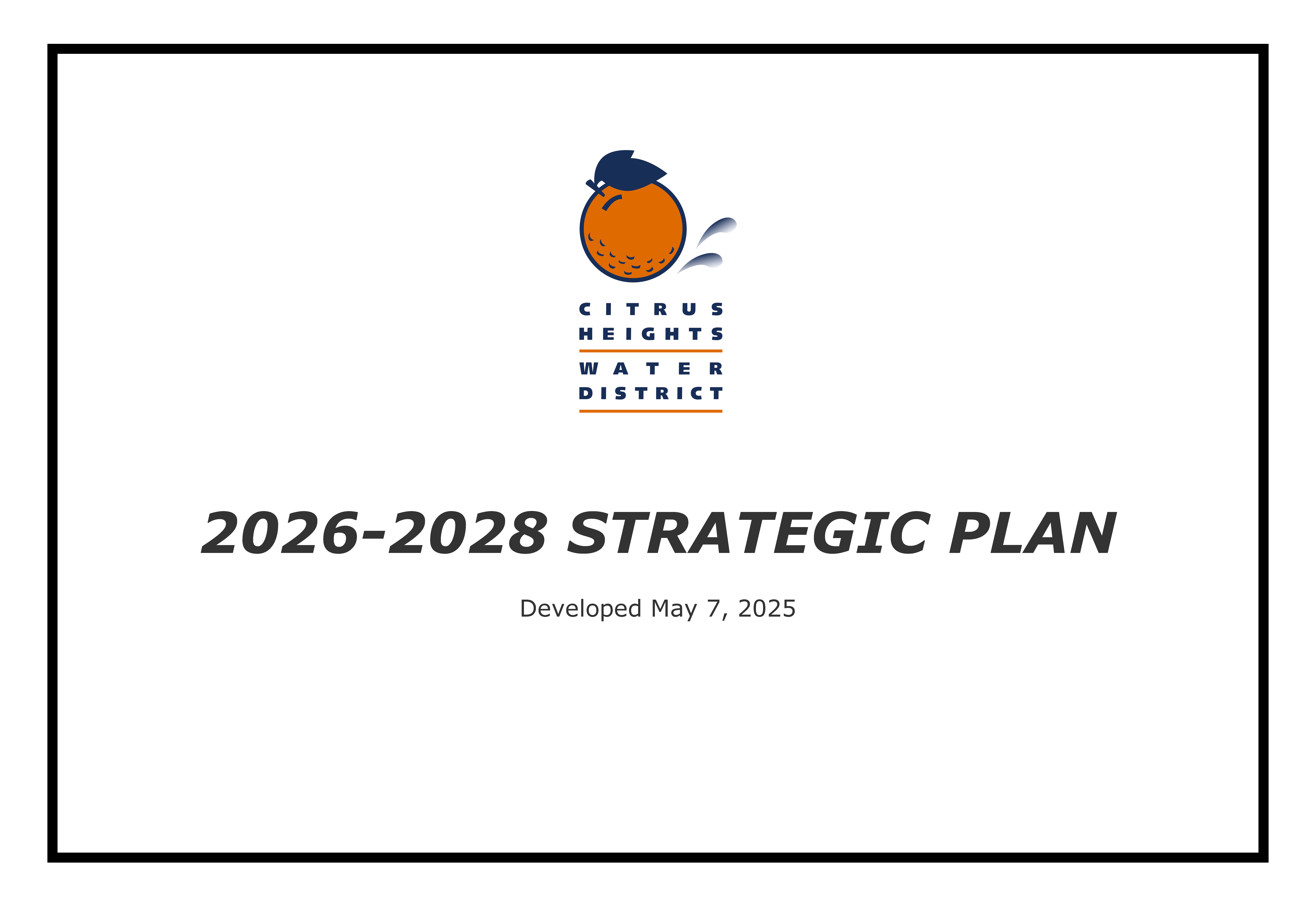 Cover 2026-2028 CHWD Strategic Plan