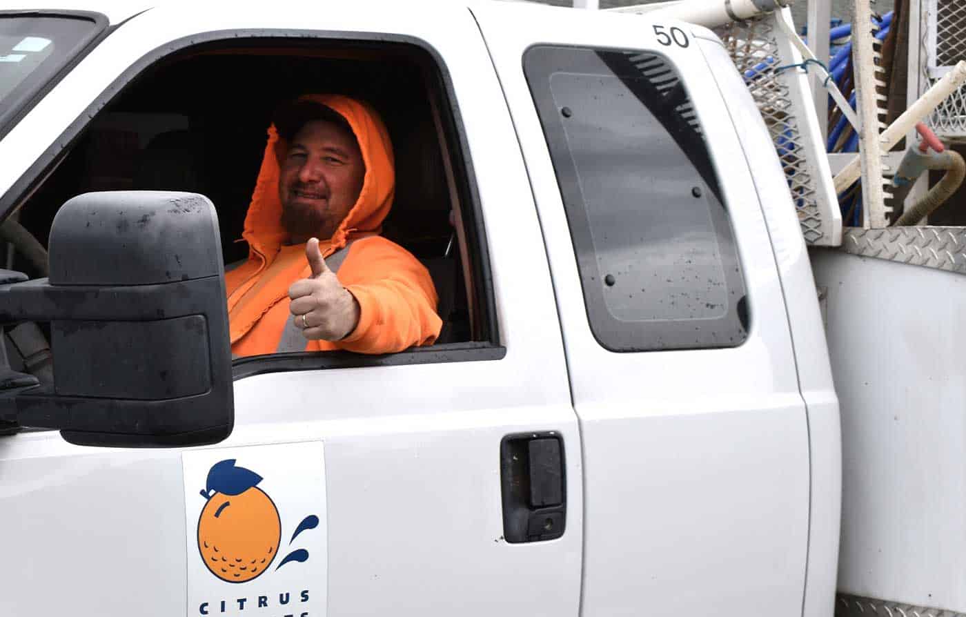 Citrus Heights Worker in Truck
